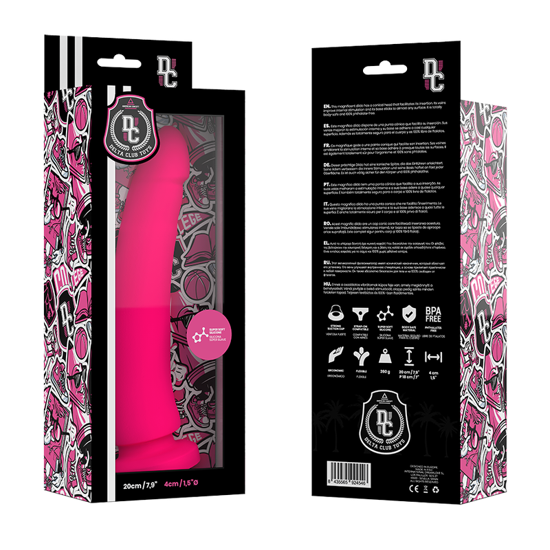 Medical Silicone Dildo 7.9 Inch (20 cm) | Delta Club — Pink