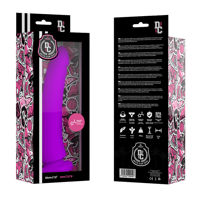 Medical Silicone Dildo 7.9 Inch (20 cm) | Delta Club — Lilac