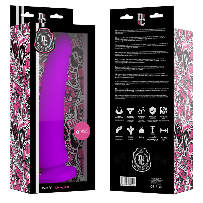 Medical Silicone Dildo 9.1 Inch (23 cm) | Delta Club — Lilac