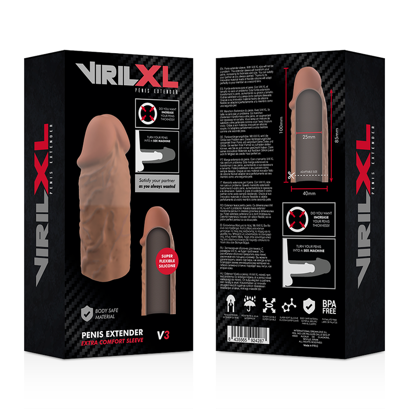 VirilXL Liquid Silicone V3 Penis Extension | Viril XL — Brown
