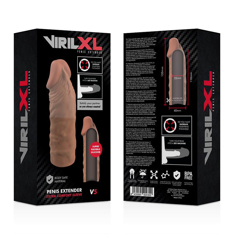 VirilXL Liquid Silicone V5 Penis Extension | Viril XL — Brown
