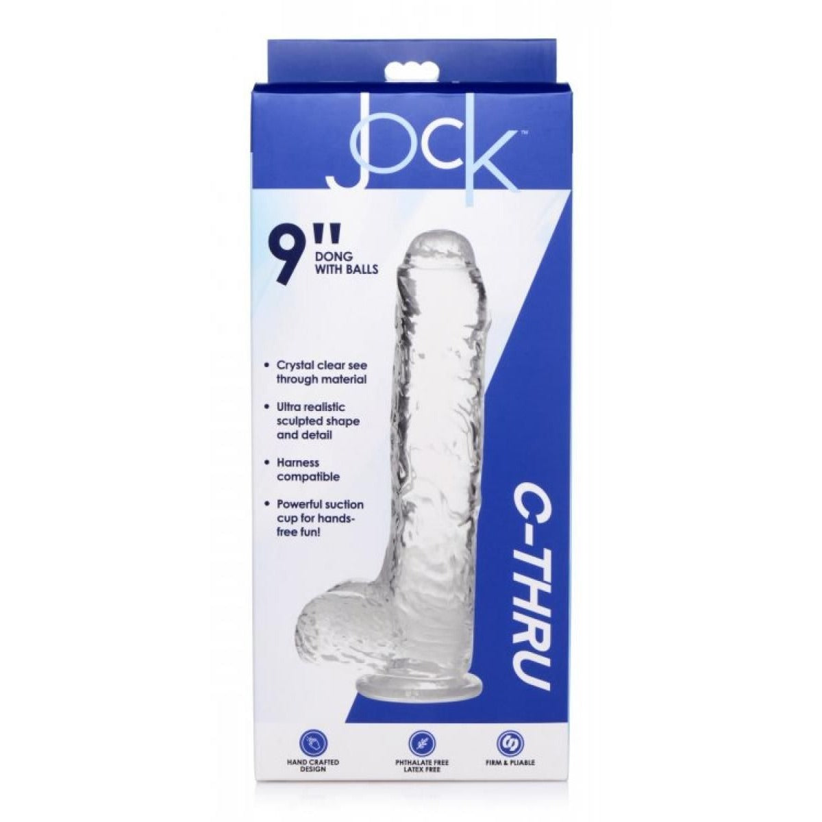 Jock C-Thru Transparent Dildo - 25 cm.