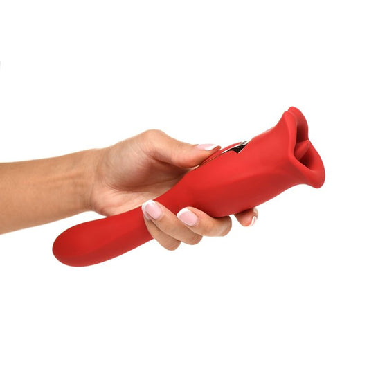 Lickgasm Kiss + Double-sided Kiss Vibrator - Red