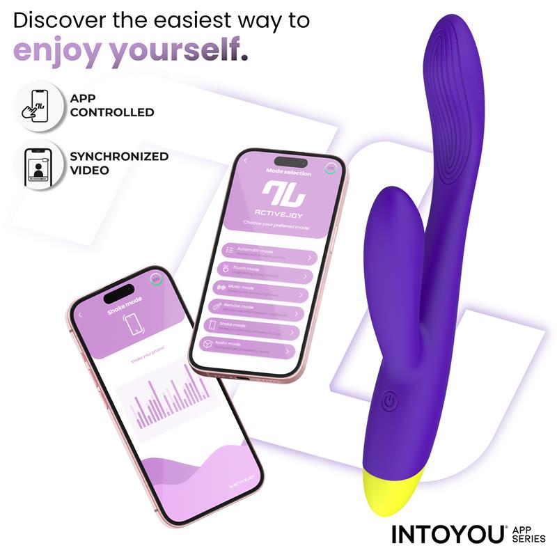 Lyra App-Controlled G-Spot Rabbit Vibrator Purple | Intoyou