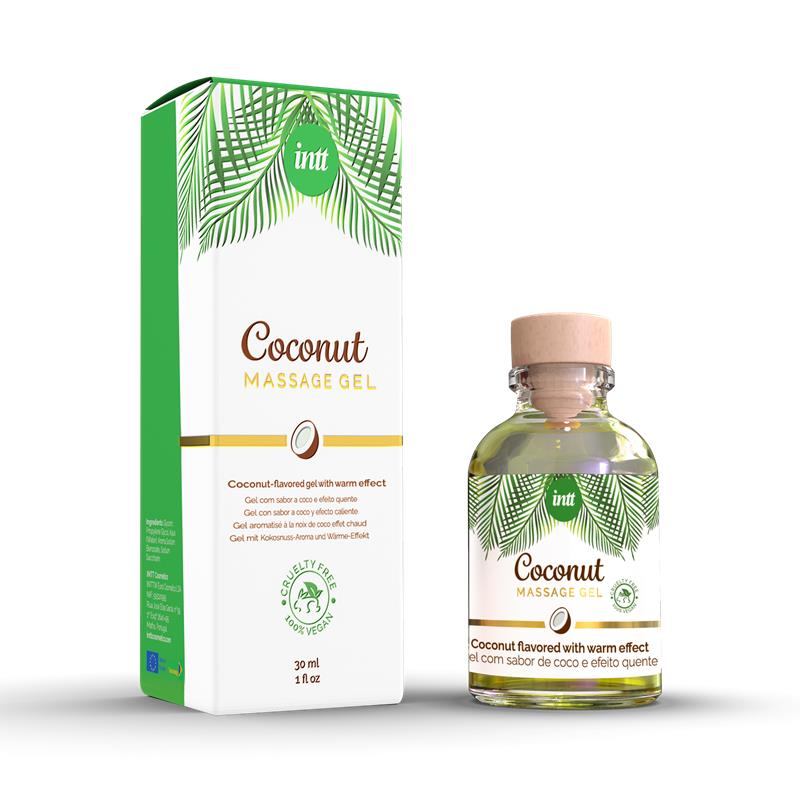 Vegan Massage Gel with Coconut Flavor and Heating Effect | Intt