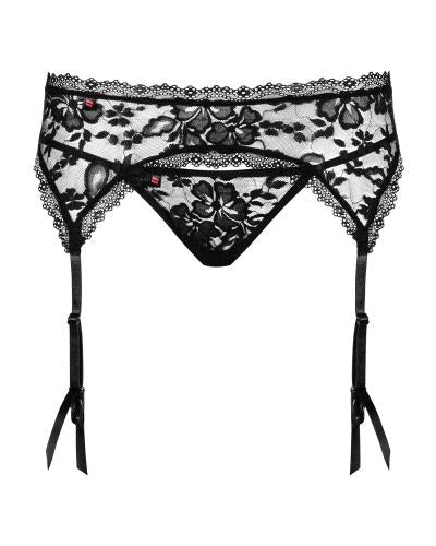 Catia Suspender Belt & Thong - Black | Obsessive — Black
