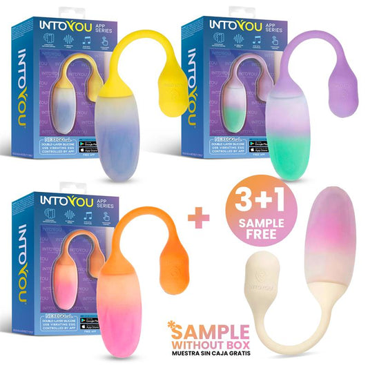 Pack 3+1 NexEgg Vibe Vibrating Egg Double Layer Silicone App | INTOYOU — Default