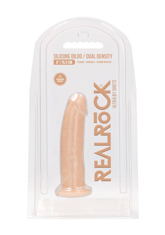 Real Rock Silicone Dildo 6 Inch Flesh