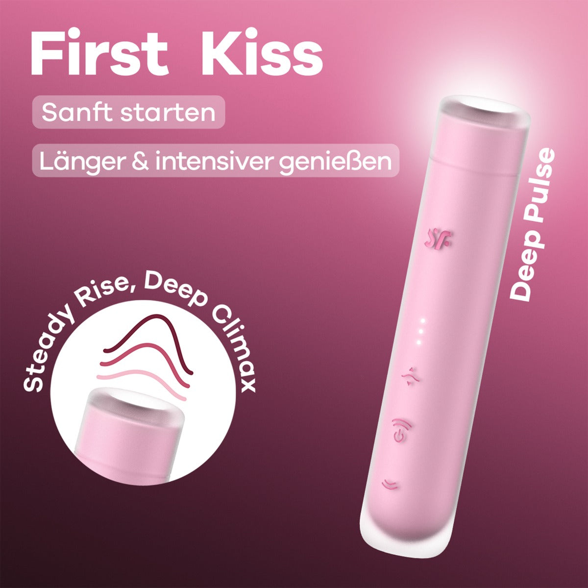 First Kiss Wave Clitoral Stimulator Garnet | Satisfyer
