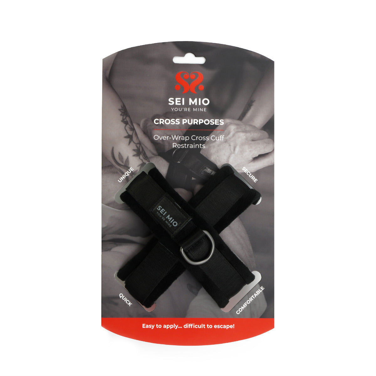 SEI MIO - Cross Purposes - Over - Wrap Cross Cuff Restraints