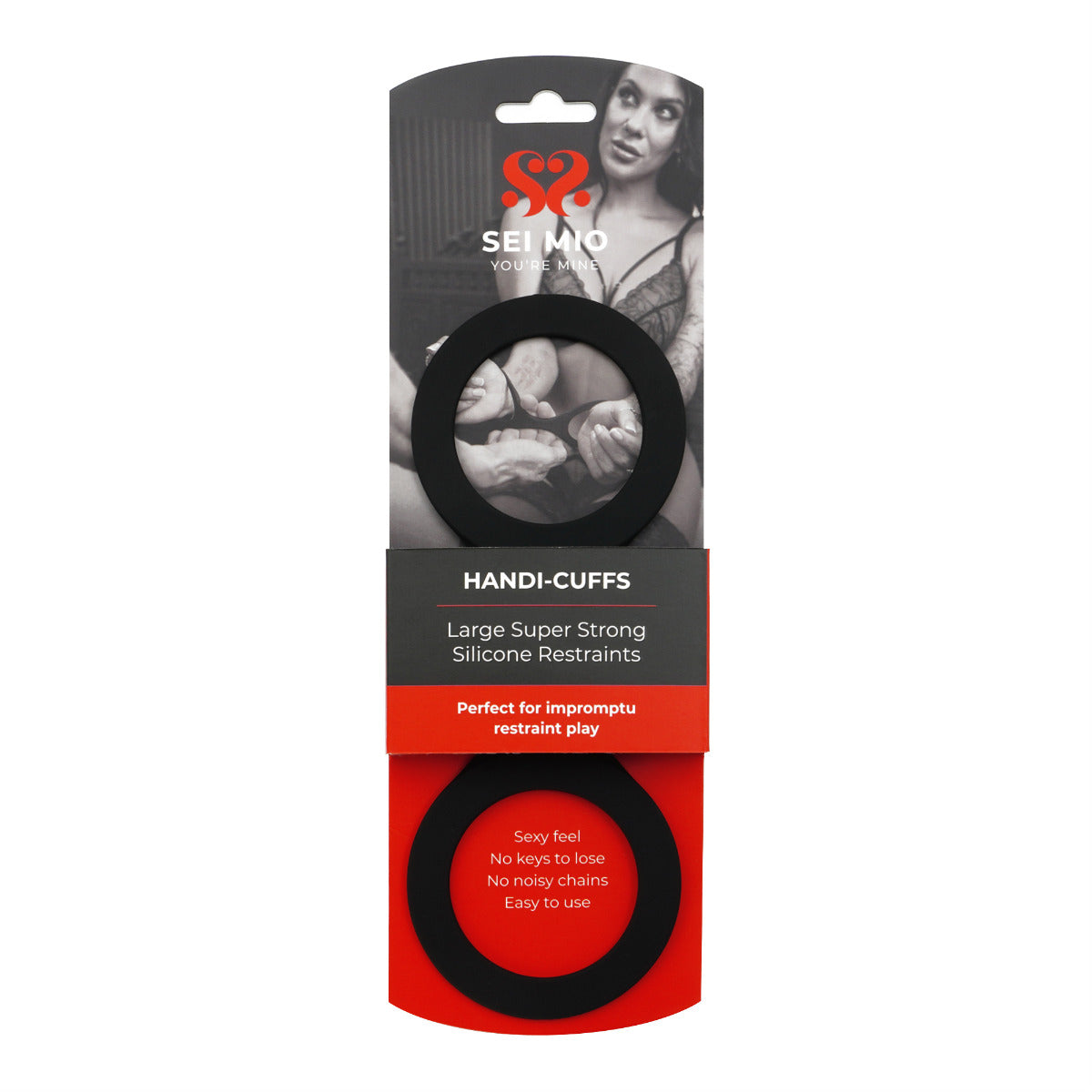 Handi-Cuffs Large Super Strong Silicone Restraint Cuffs | Sei Mio