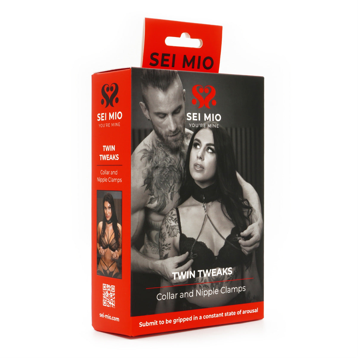 Twin Tweaks Velvet Collar with Nipple Clamps | Sei Mio