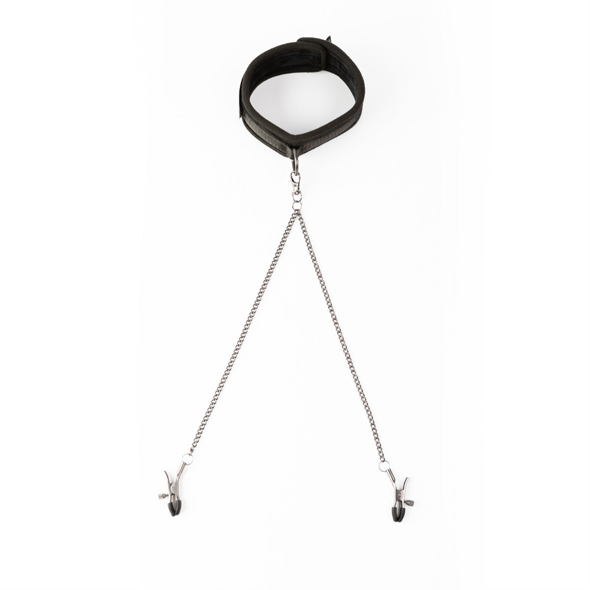 Twin Tweaks Velvet Collar with Nipple Clamps | Sei Mio