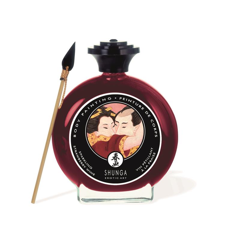 Shunga - Kisable Body Paint Strawberry Wine Flavor