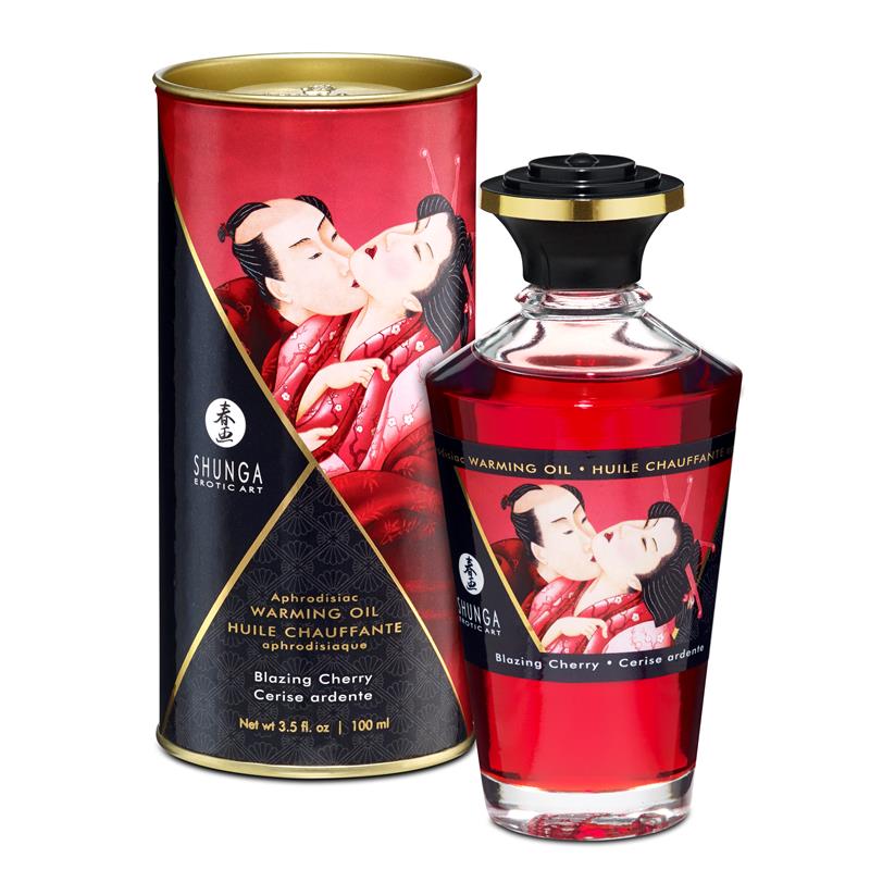 Aphrodisiac Warming Oil Blazing Cherry 100 ml | Shunga