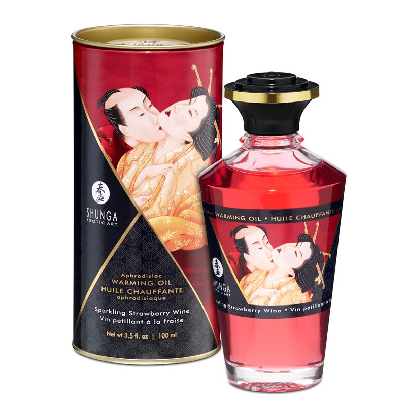 Aphrodisiac Warming Oil Sparkling Strawberry Wine | Shunga