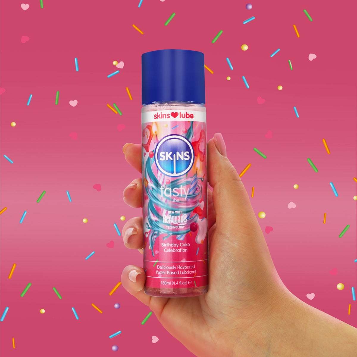 Birthday Cake Water Based Lubricant 4.4 fl oz (130ml) | Skins