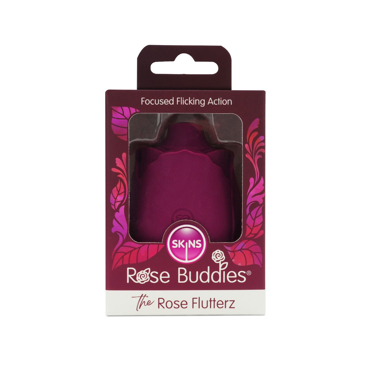 Skins Rose Buddies The Rose Flutterz Vibrator Burgundy | Creative Conceptions