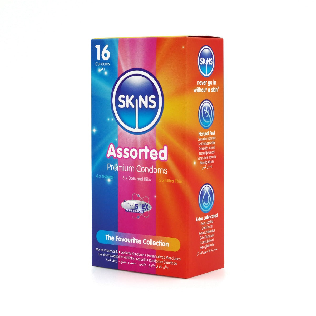 Condoms Assorted 16 Pack D&R NAT UT | Skins