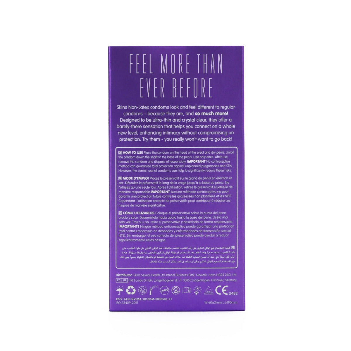 Condoms Non-Latex XL 8 Pack | Skins