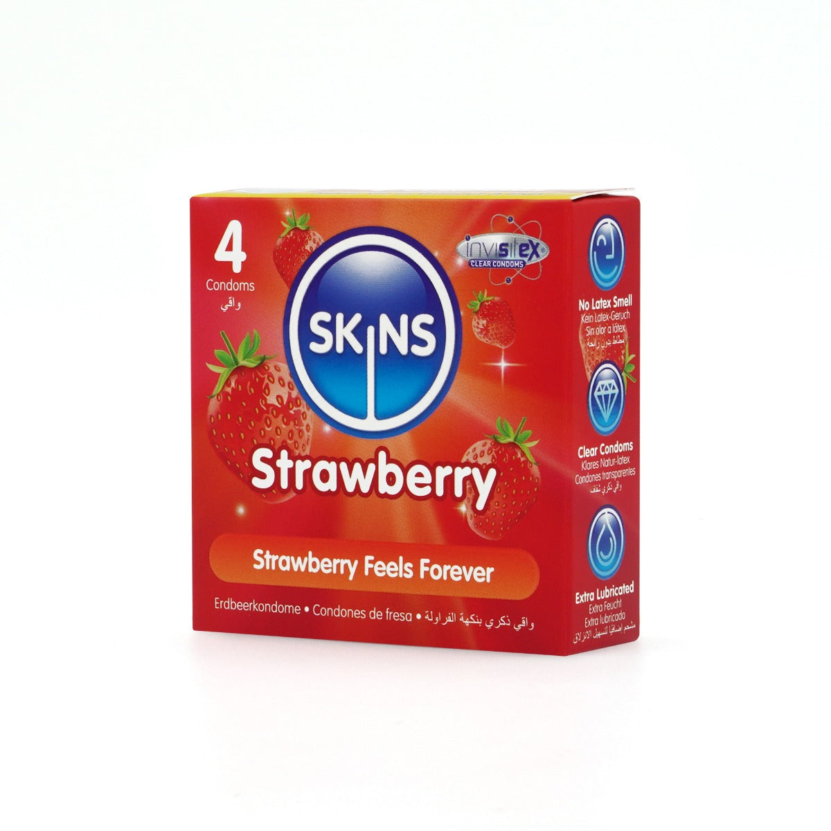 Condoms Strawberry 4 Pack | Skins