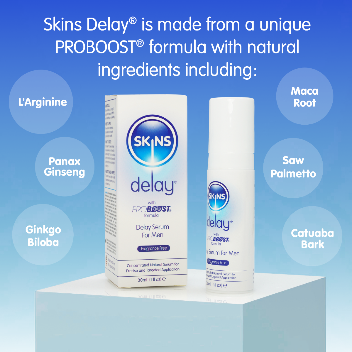 Natural Delay Serum 30ml (fragrance free) | Skins