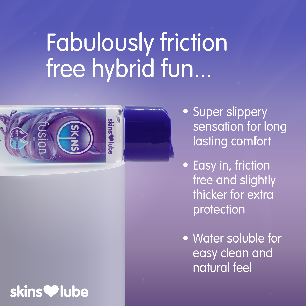 Fusion Hybrid Silicone and Water Based Lubricant 4.4 fl oz | Skins