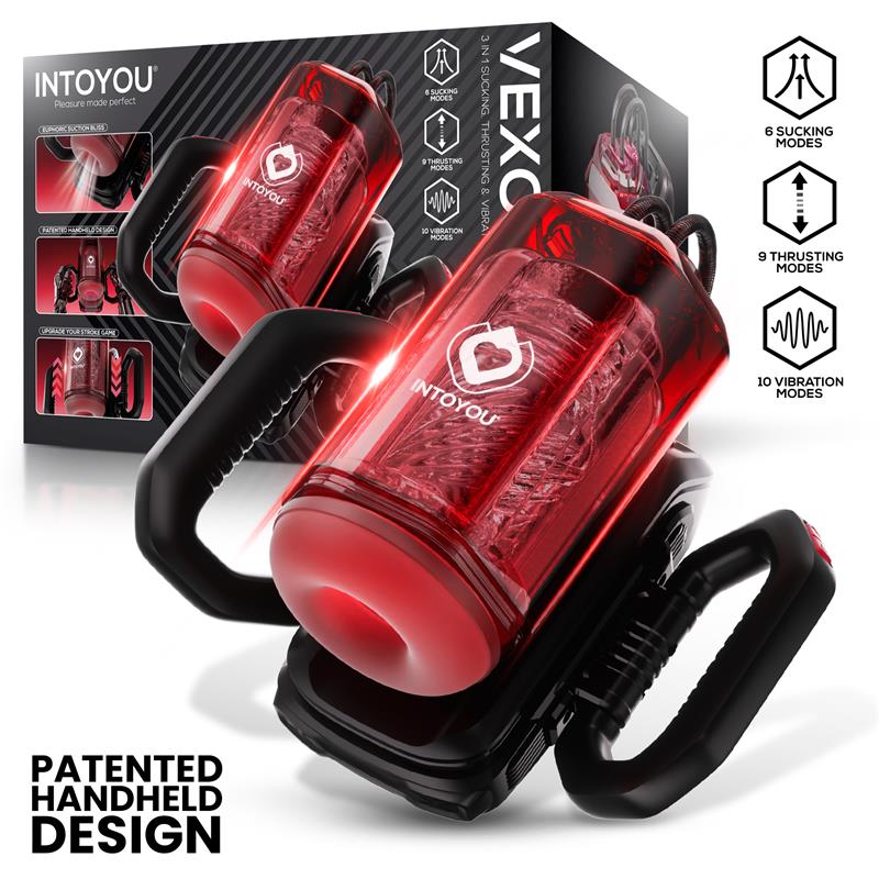 Vexor 3-in-1 Sucking, Thrusting and Vibrating Masturbator | Intoyou