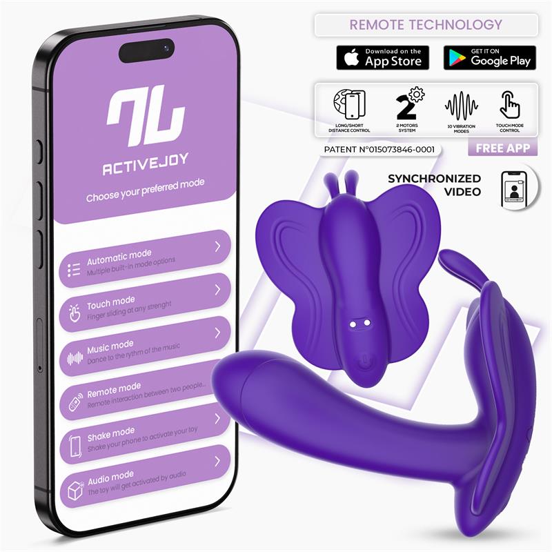 Wingy Butterfly Vibrator with App Dark Purple | Intoyou
