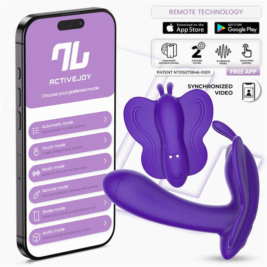 Wingy Butterfly Vibrator with App Dark Purple | Intoyou