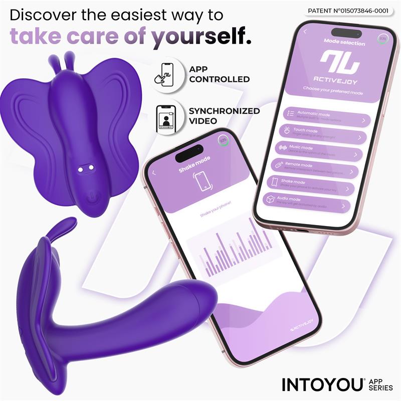 Wingy Butterfly Vibrator with App Dark Purple | Intoyou