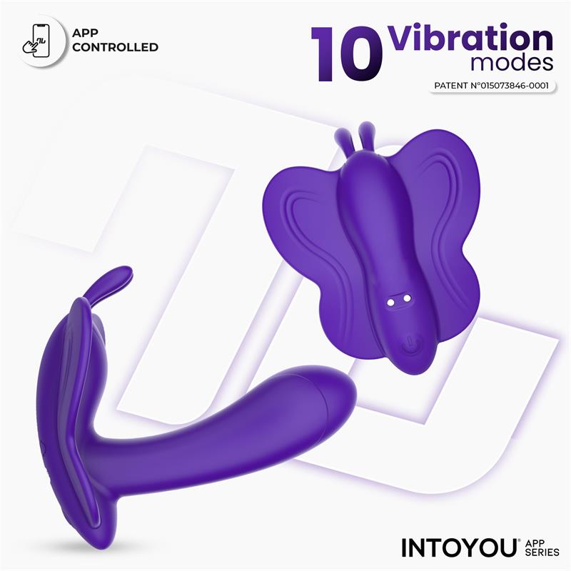 Wingy Butterfly Vibrator with App Dark Purple | Intoyou