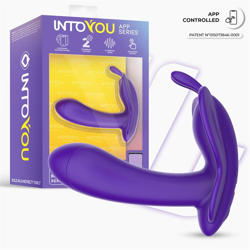 Wingy Butterfly Vibrator with App Dark Purple | Intoyou