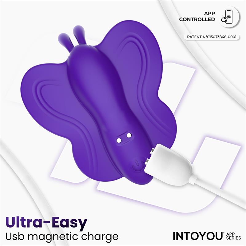 Wingy Butterfly Vibrator with App Dark Purple | Intoyou