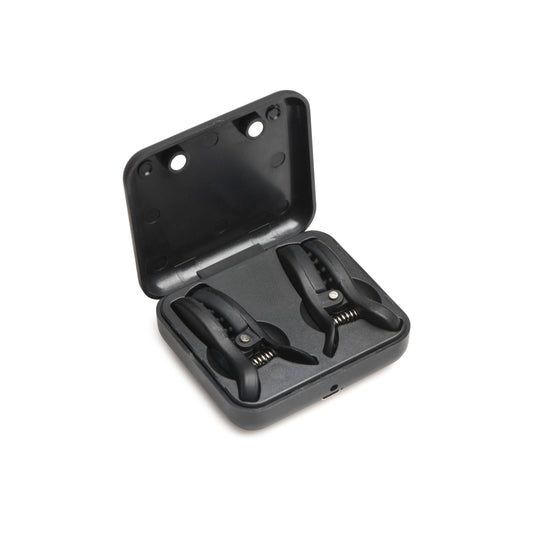 XR Brands Dark Grip Vibrating Nipple Clamps | Master Series